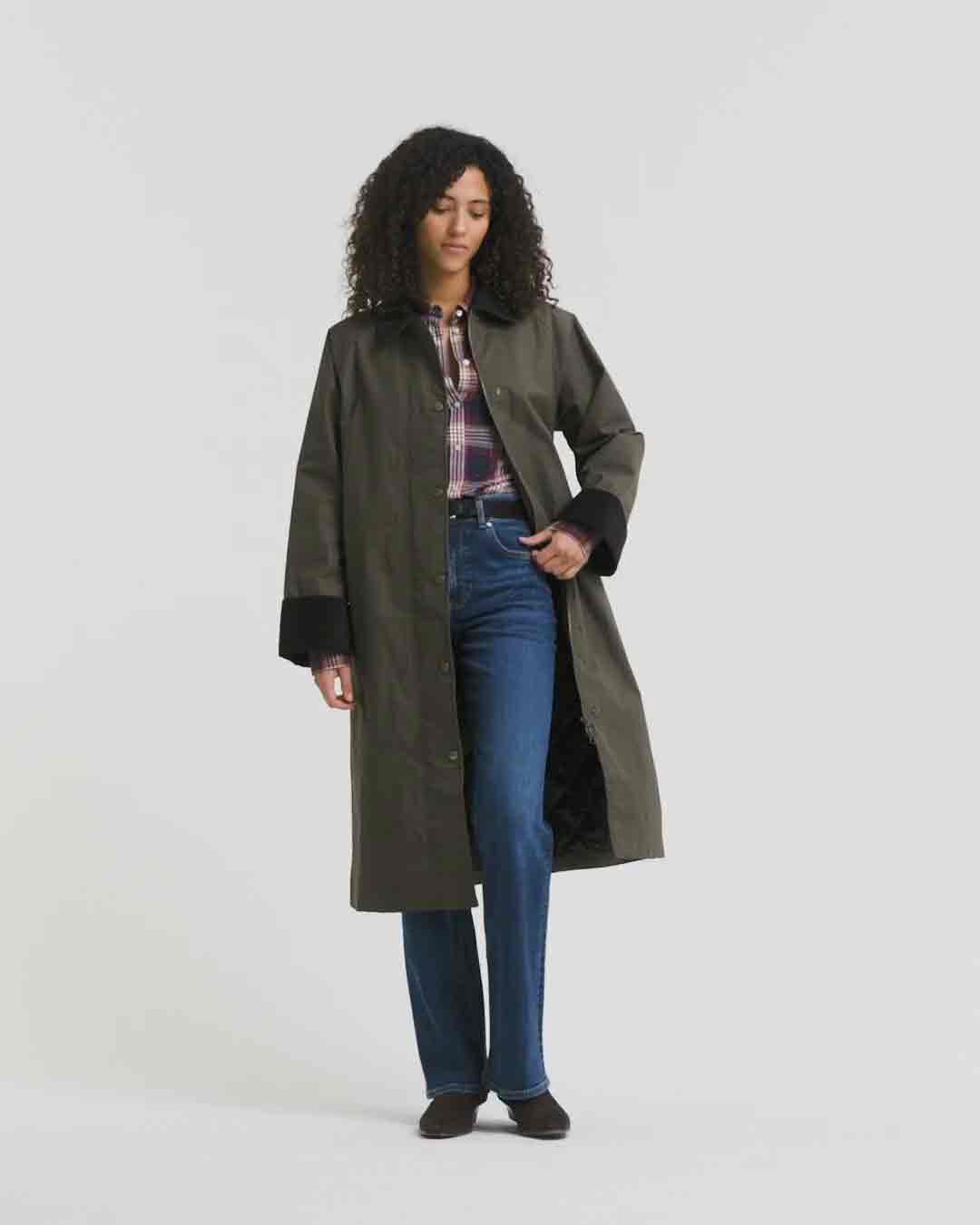 Caban en coton ciré