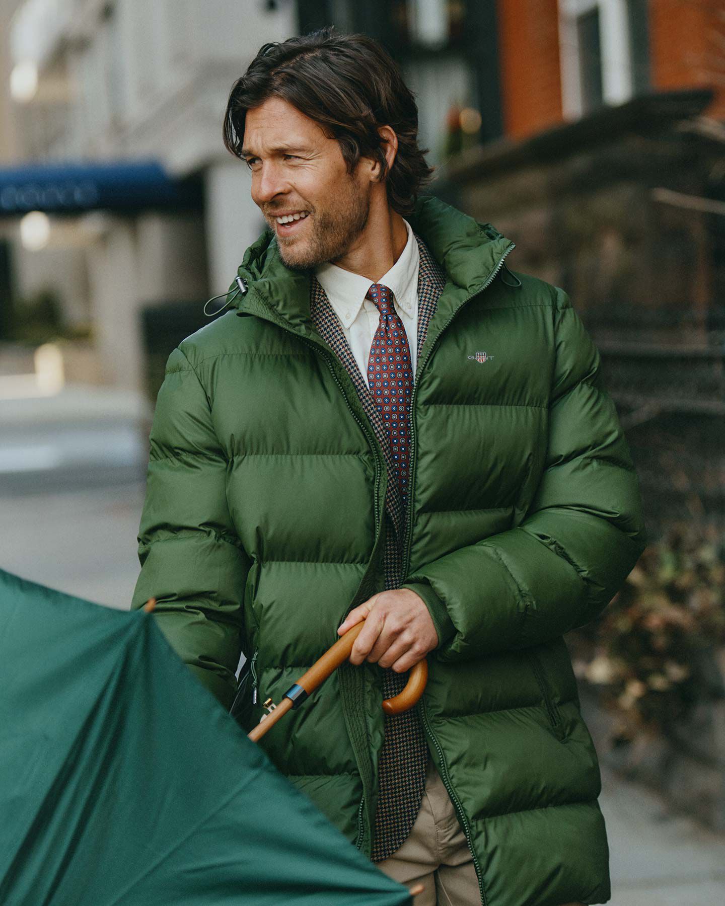 Man wearing GANT puffer jacket