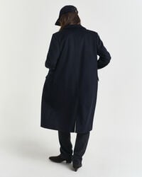 Manteau ajusté classique en laine mélangée