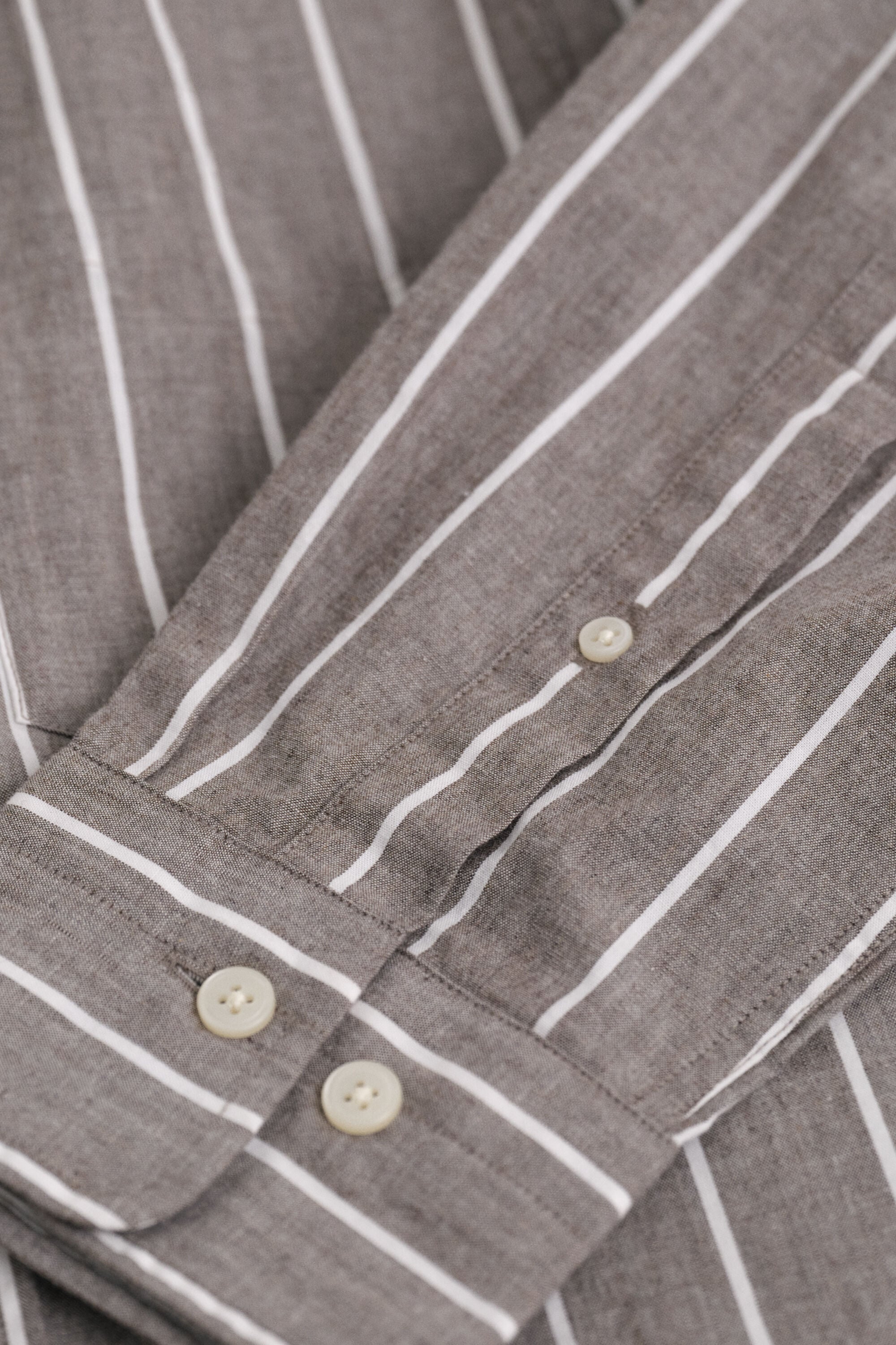Chemise à rayures en popeline chinée