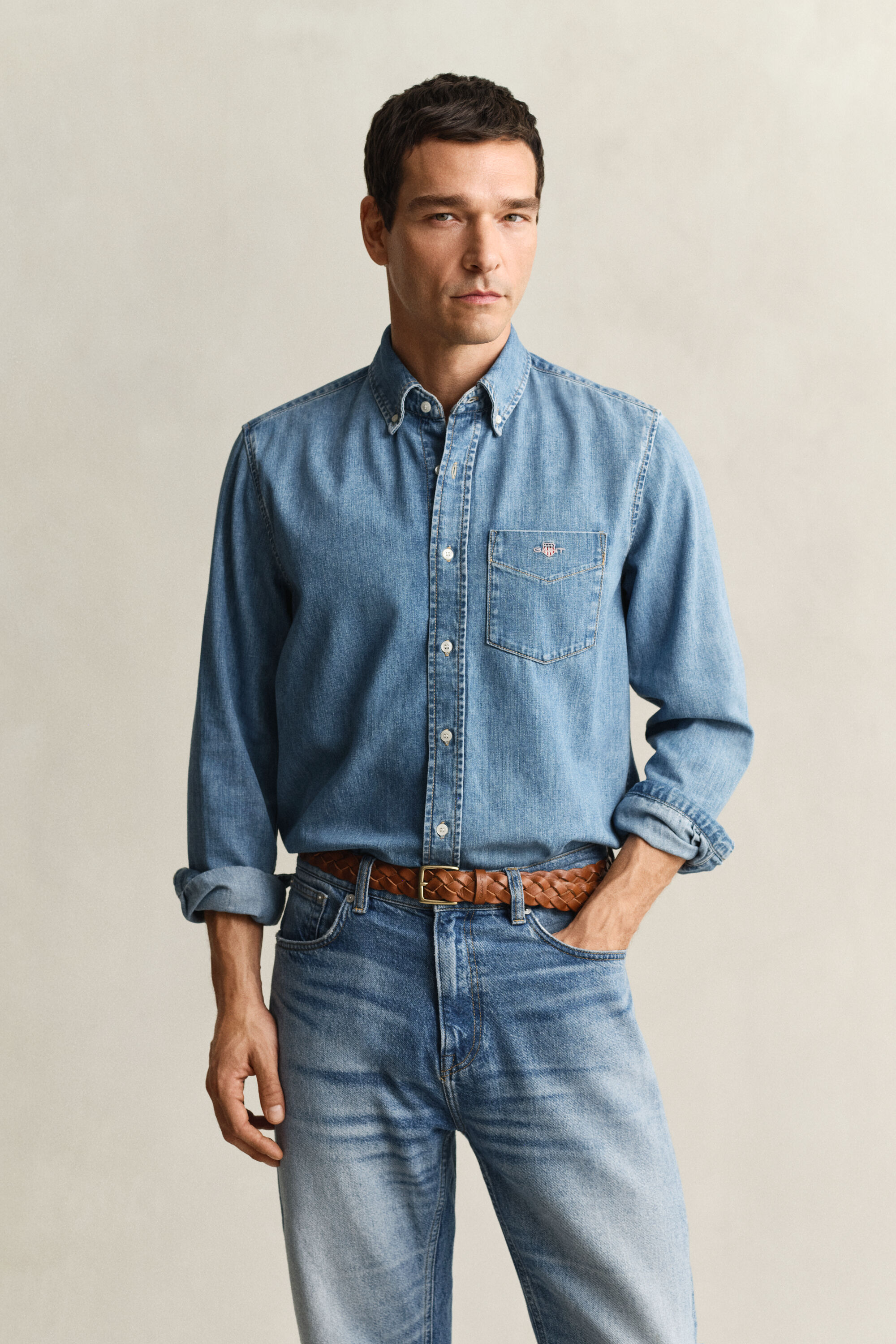 Chemise coupe regular en denim