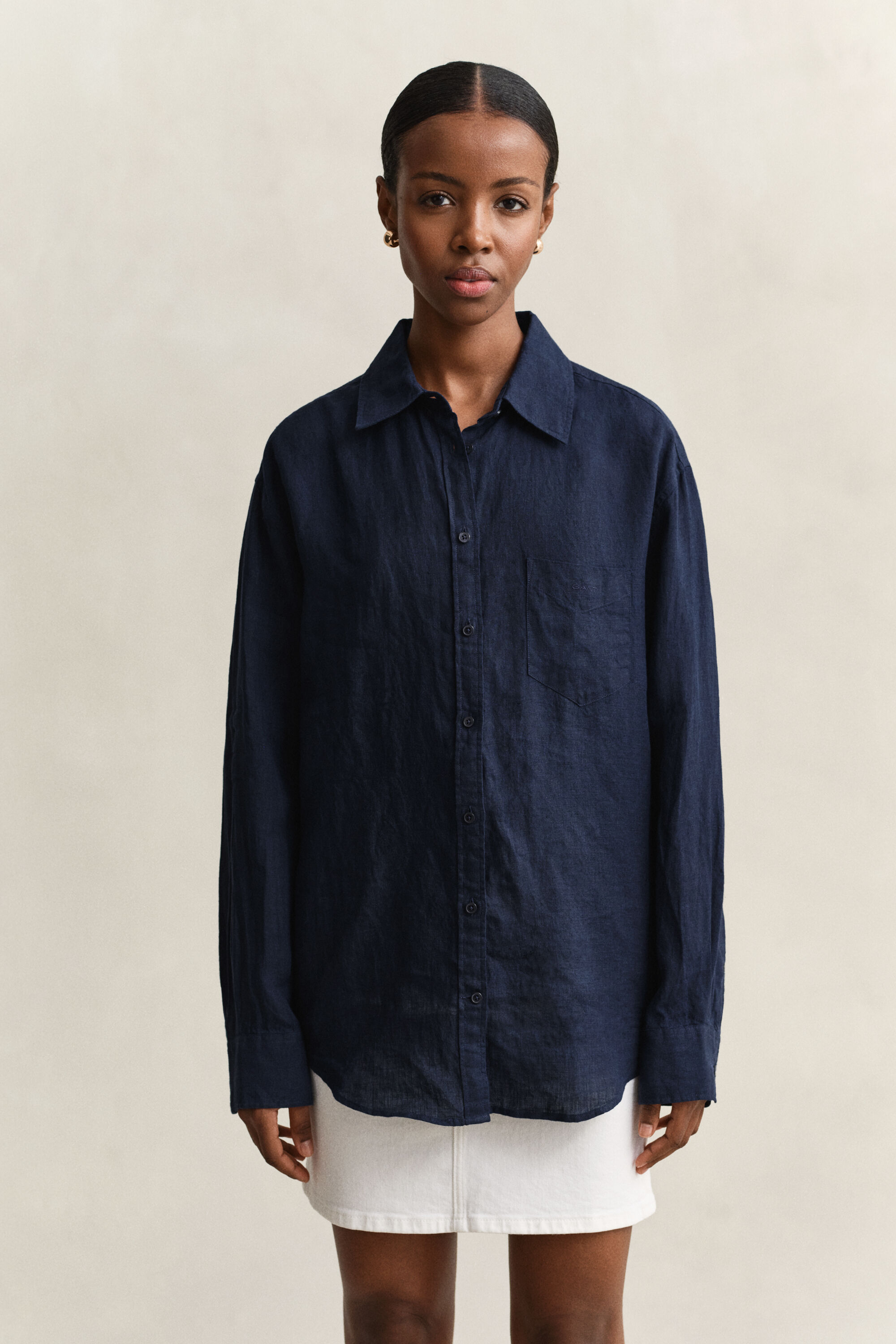 Chemise relaxed fit en lin