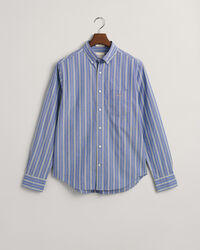 Chemise regular fit en popeline à rayures