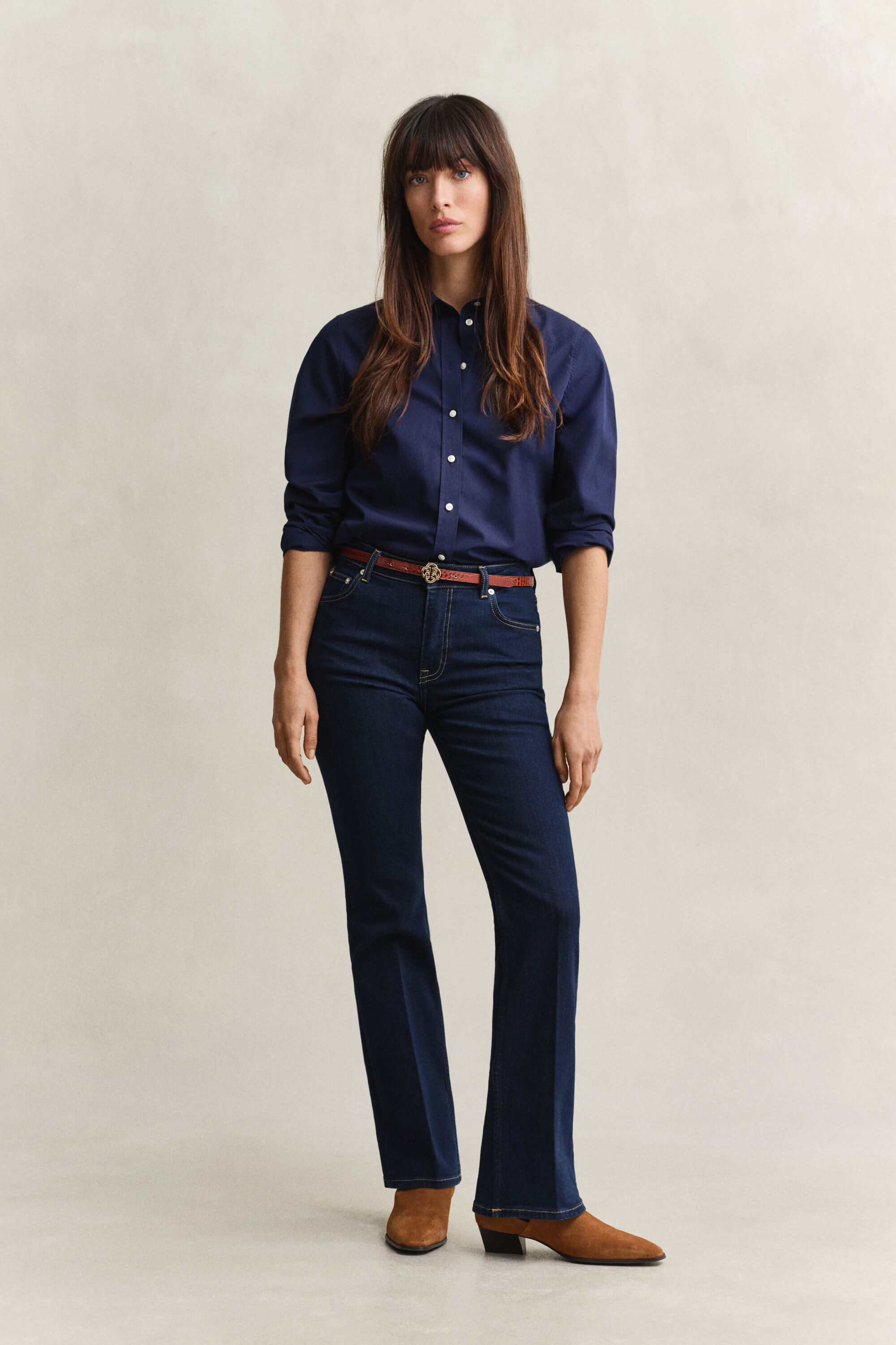 Jean stretch coupe slim évasé