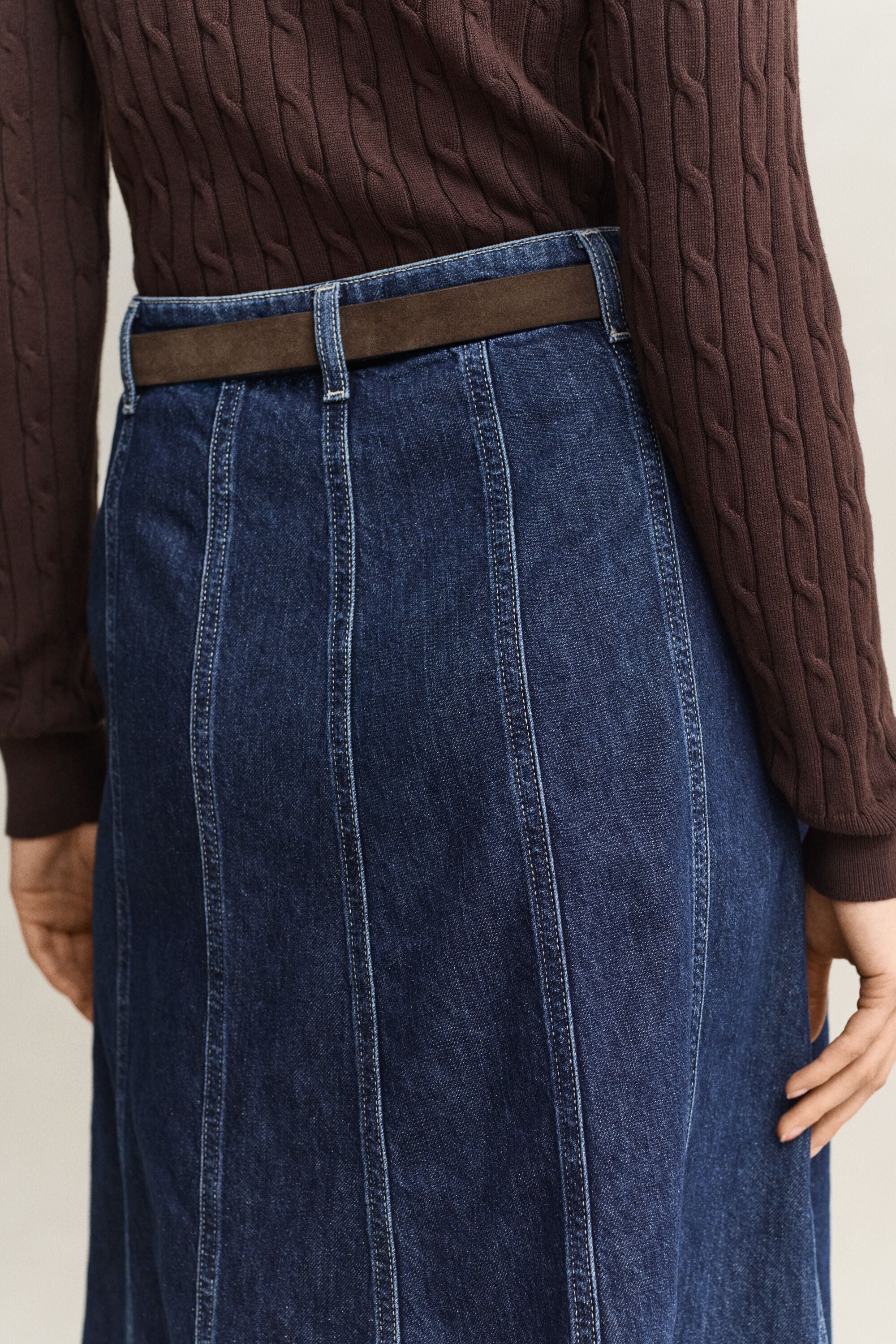 Jupe évasée en denim