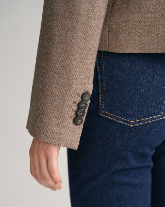 Veste blazer courte en laine