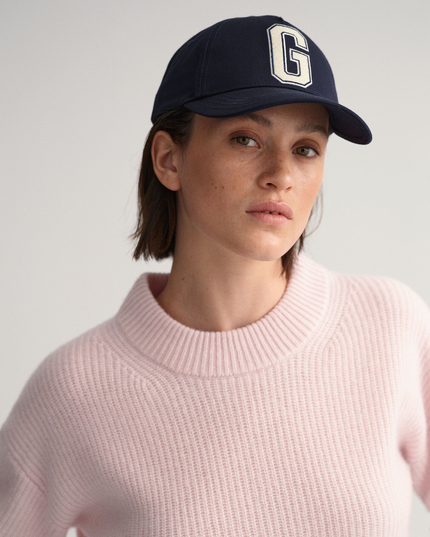 Pull ras du cou en laine c&ocirc;tel&eacute;e