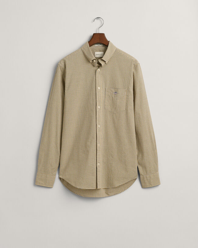 Chemise regular fit en popeline &agrave; carreaux