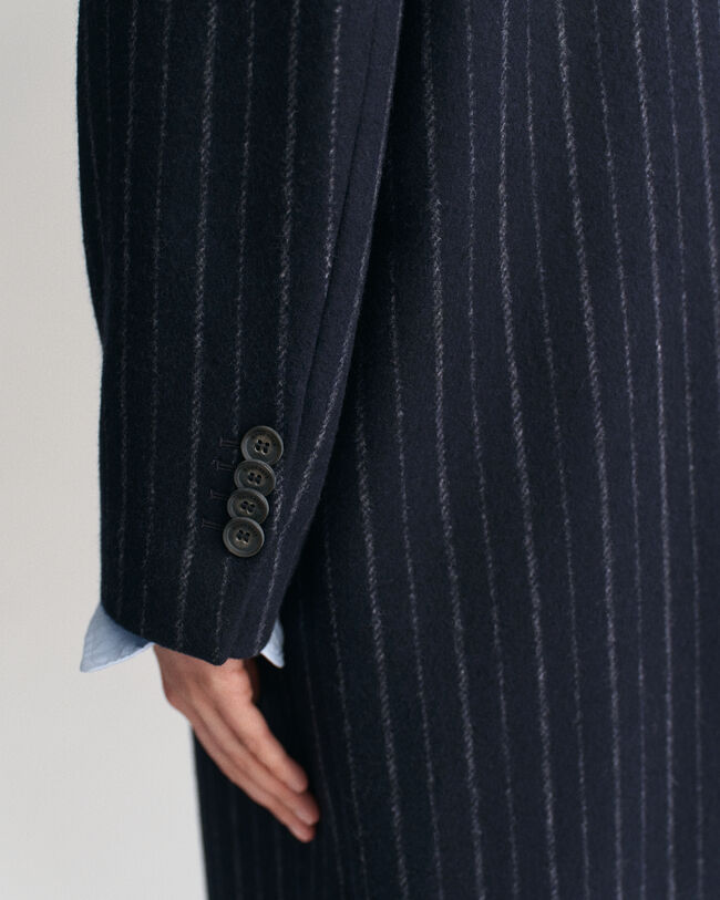 Manteau en laine à rayures tennis