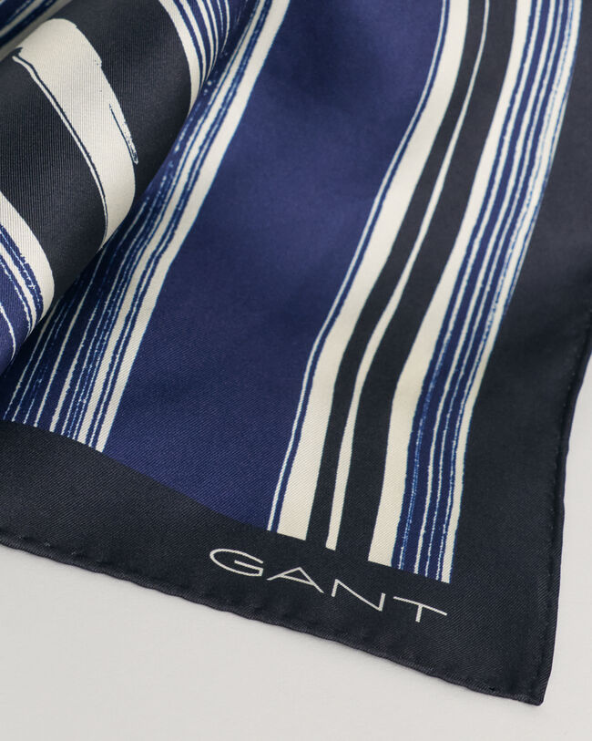 Foulard en soie à rayures peintes