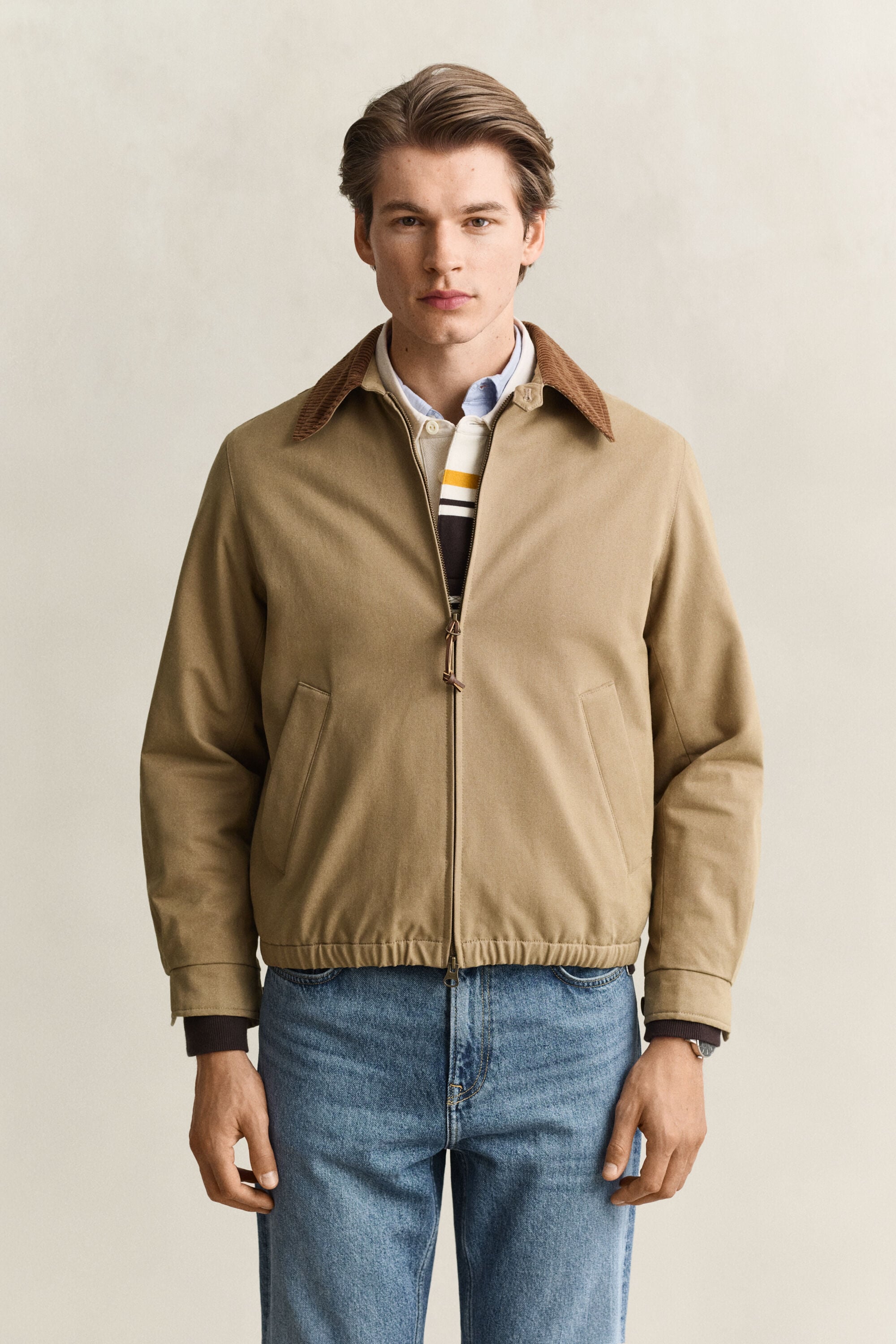 Veste Harrington en moleskine