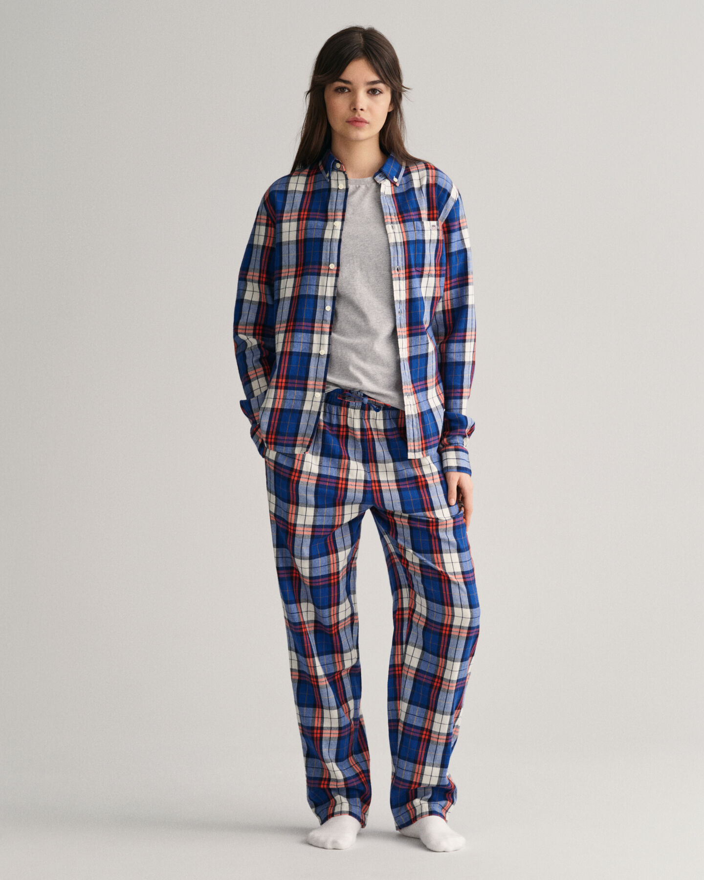 Pantalon de pyjama à carreaux multicolores Teens