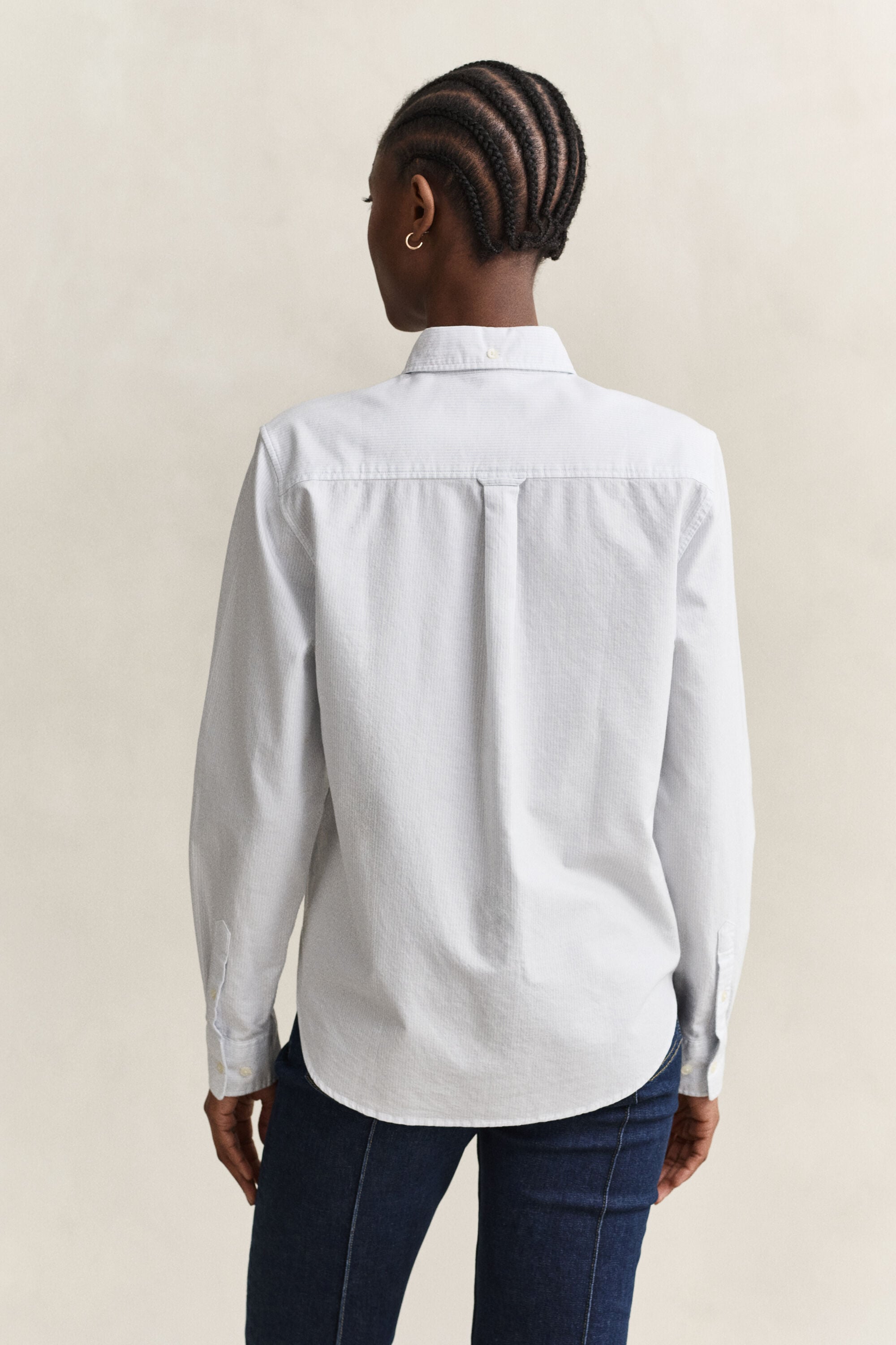 Chemise en coton Oxford classique à rayures