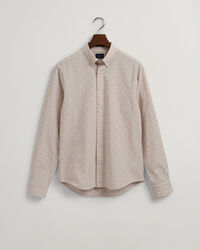 Chemise slim fit &agrave; pois dobby