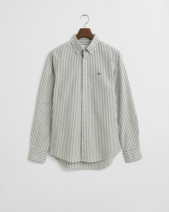 Chemise coupe slim en coton Oxford stretch à rayures