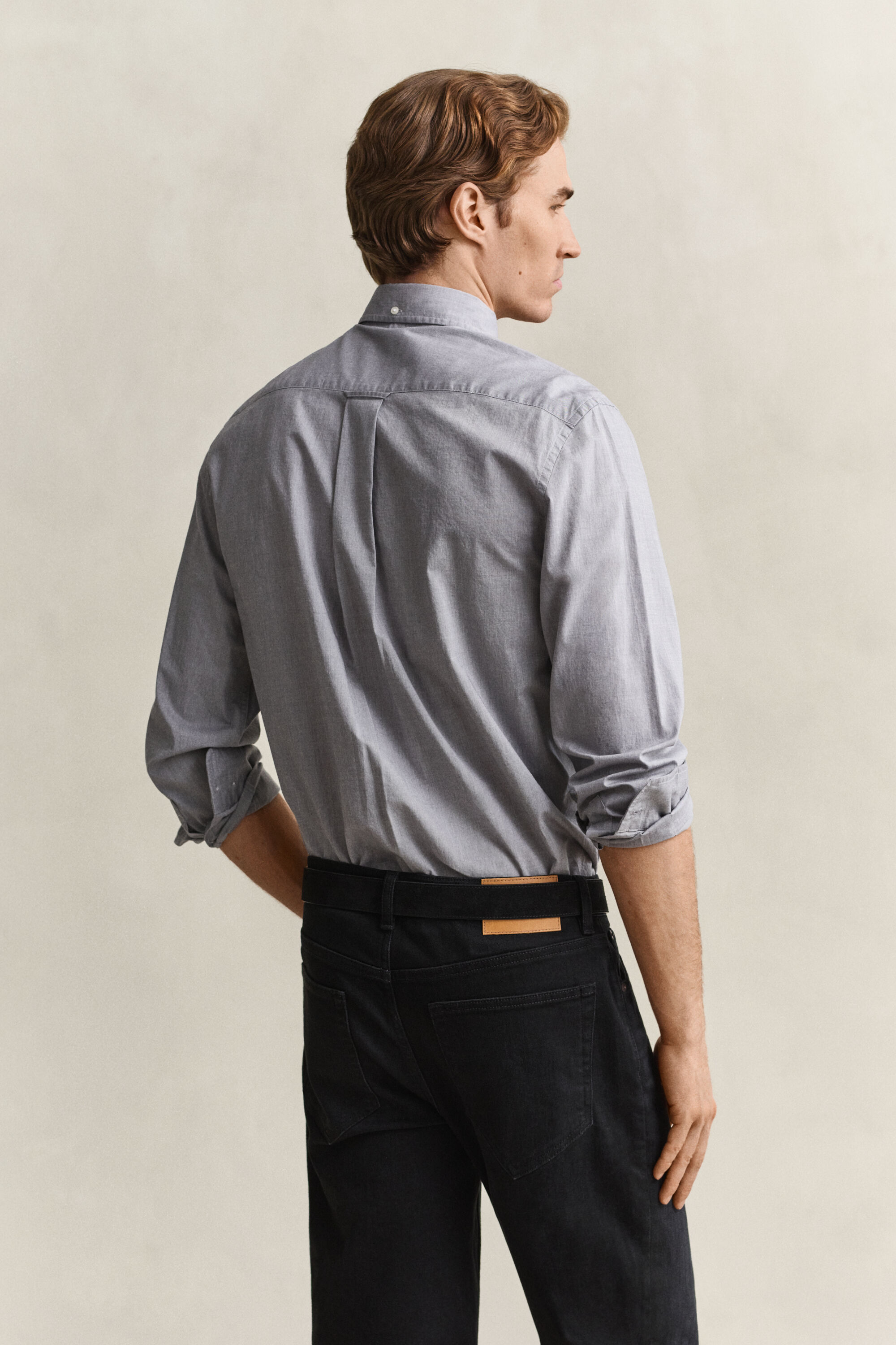 Chemise coupe regular en popeline classique