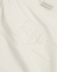 Sweat-shirt ras du cou avec écusson ton sur ton