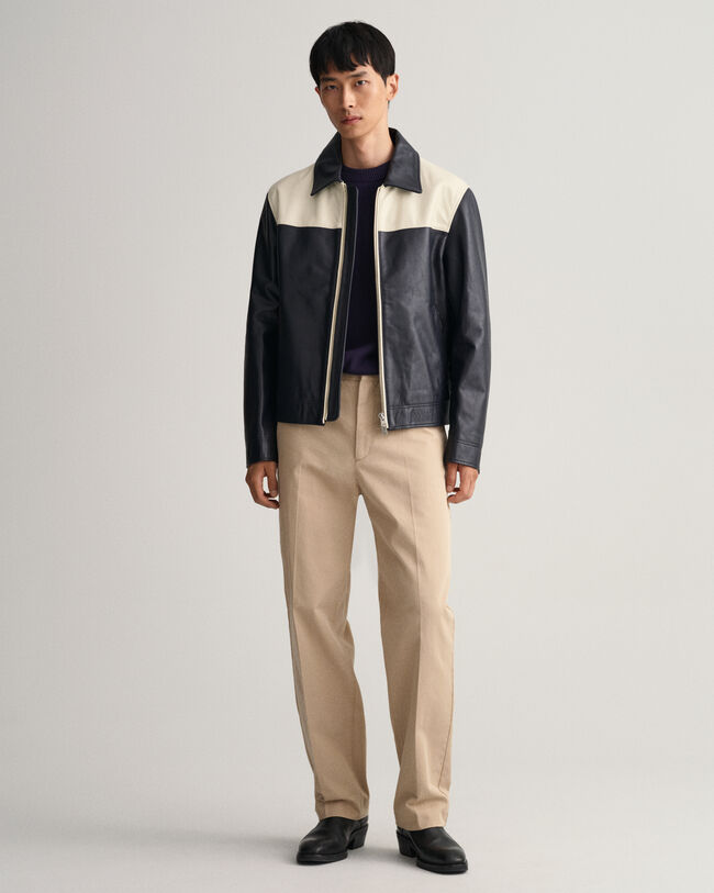 Veste courte en cuir