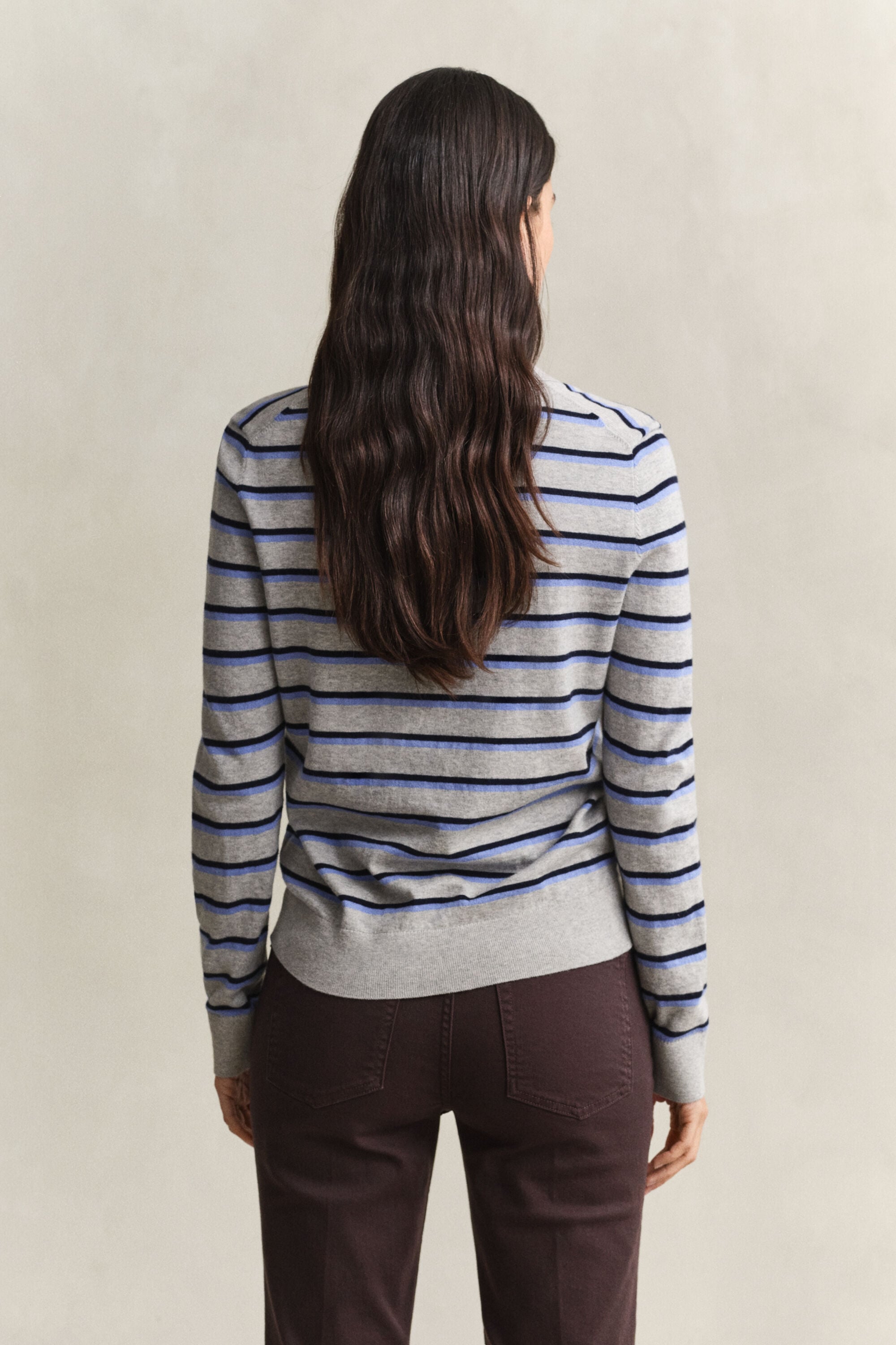 Pull en maille fine à rayures