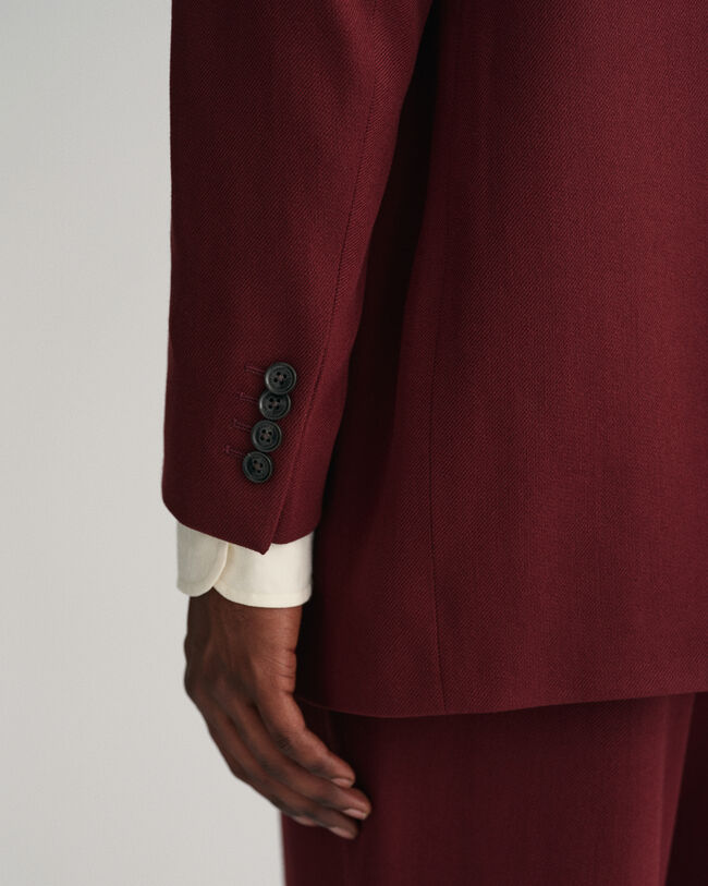 Veste blazer de costume ultra-ample en sergé de laine