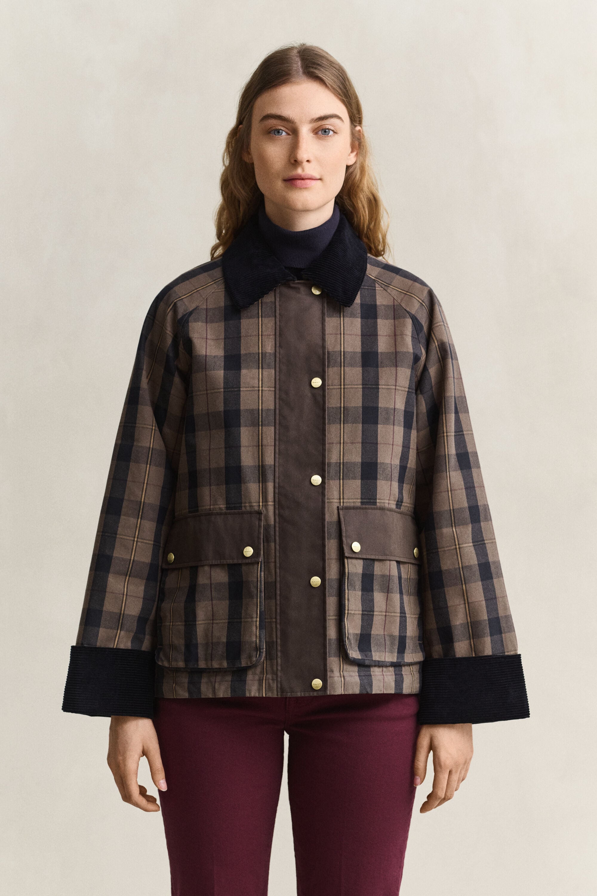 Veste cirée à carreaux