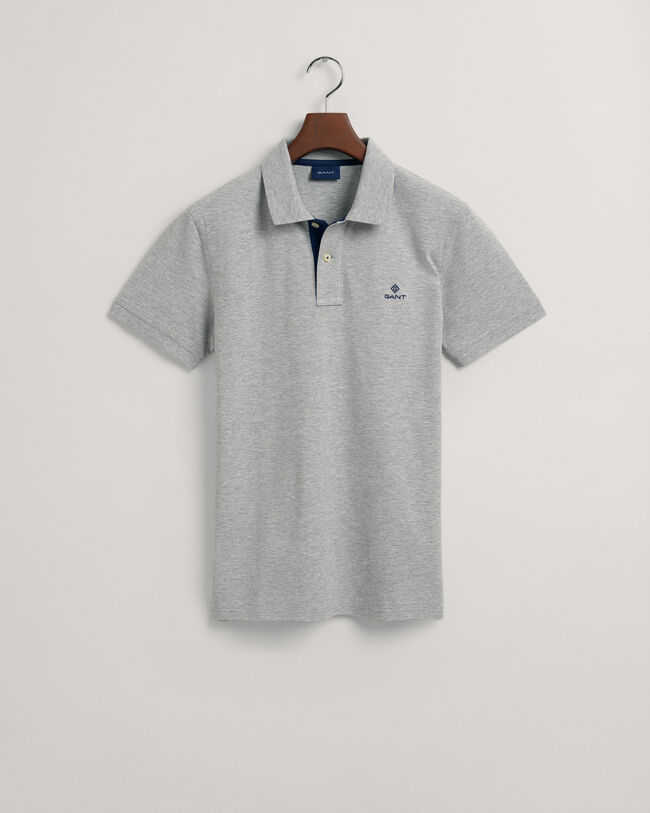 Polo Rugger en coton piqu&eacute; &agrave; col contrastant