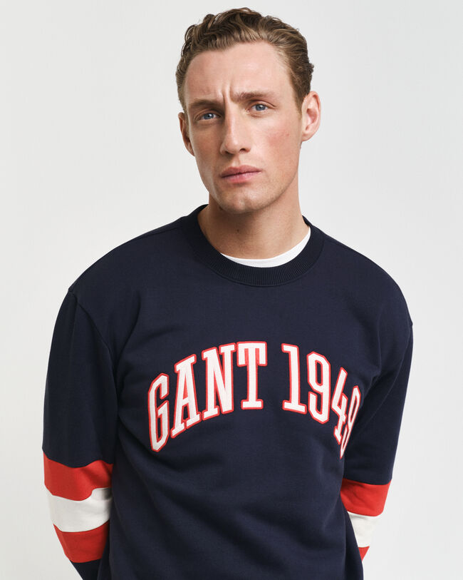 Sweat-shirt ras du cou &agrave; manches colour-block