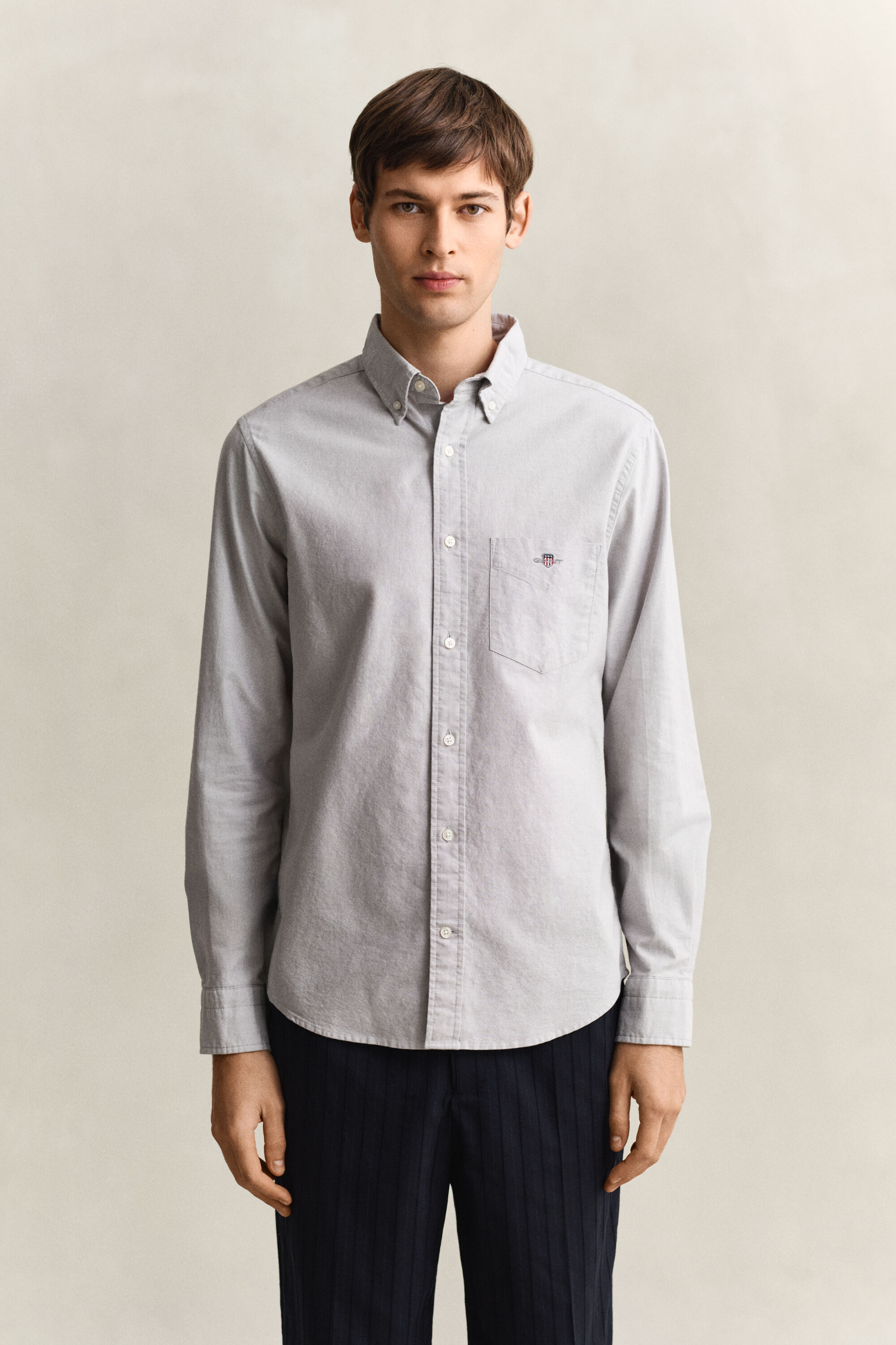 Chemise coupe regular en coton Oxford classique