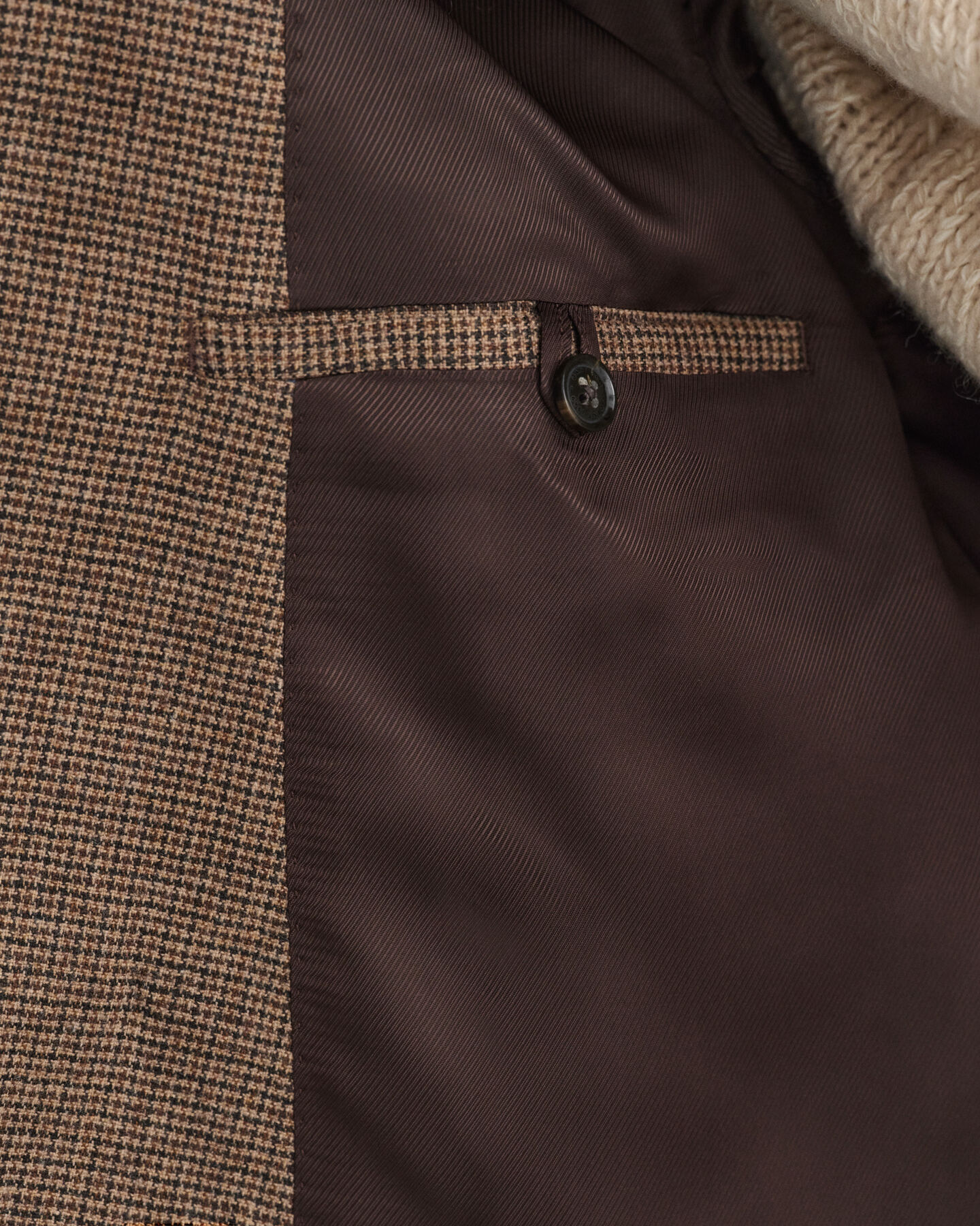 Veste blazer de costume à carreaux en motif pied-de-poule