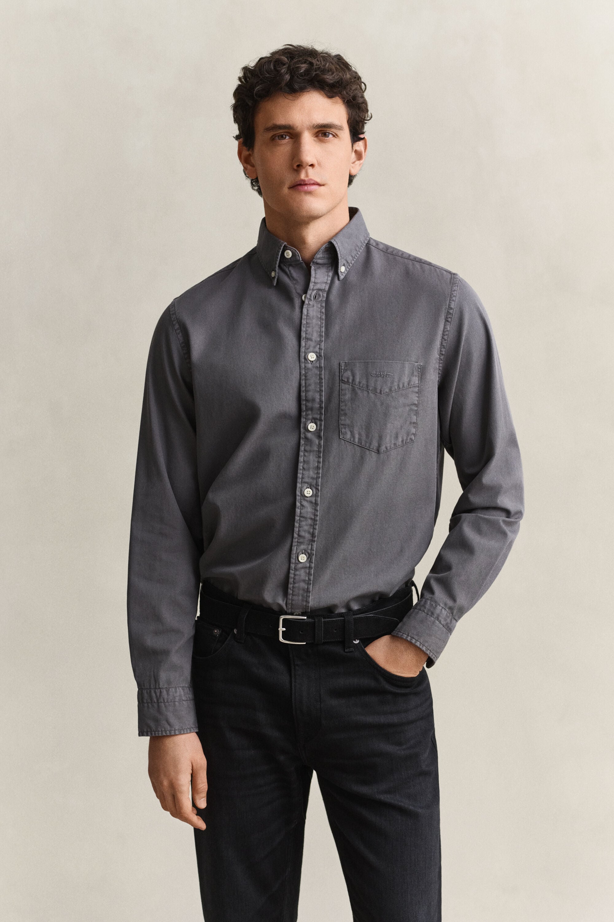 Chemise coupe regular en sergé
