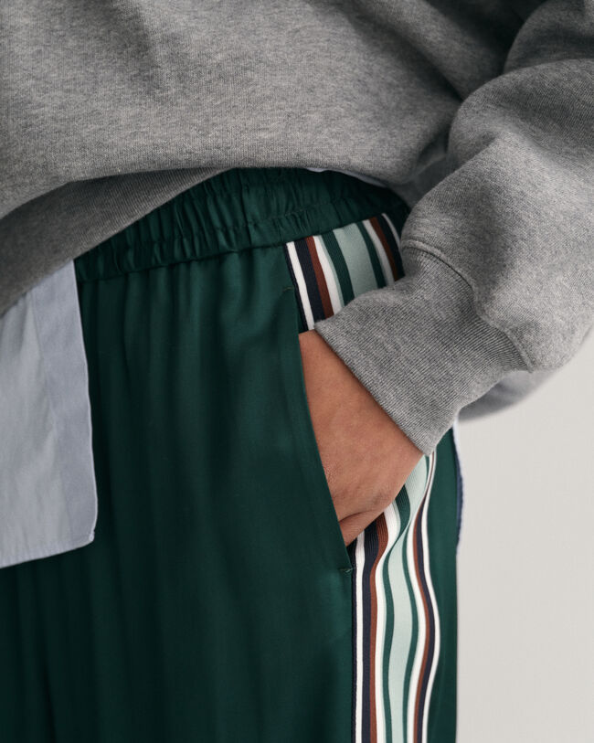 Pantalon relaxed fit à rayures Pull-On