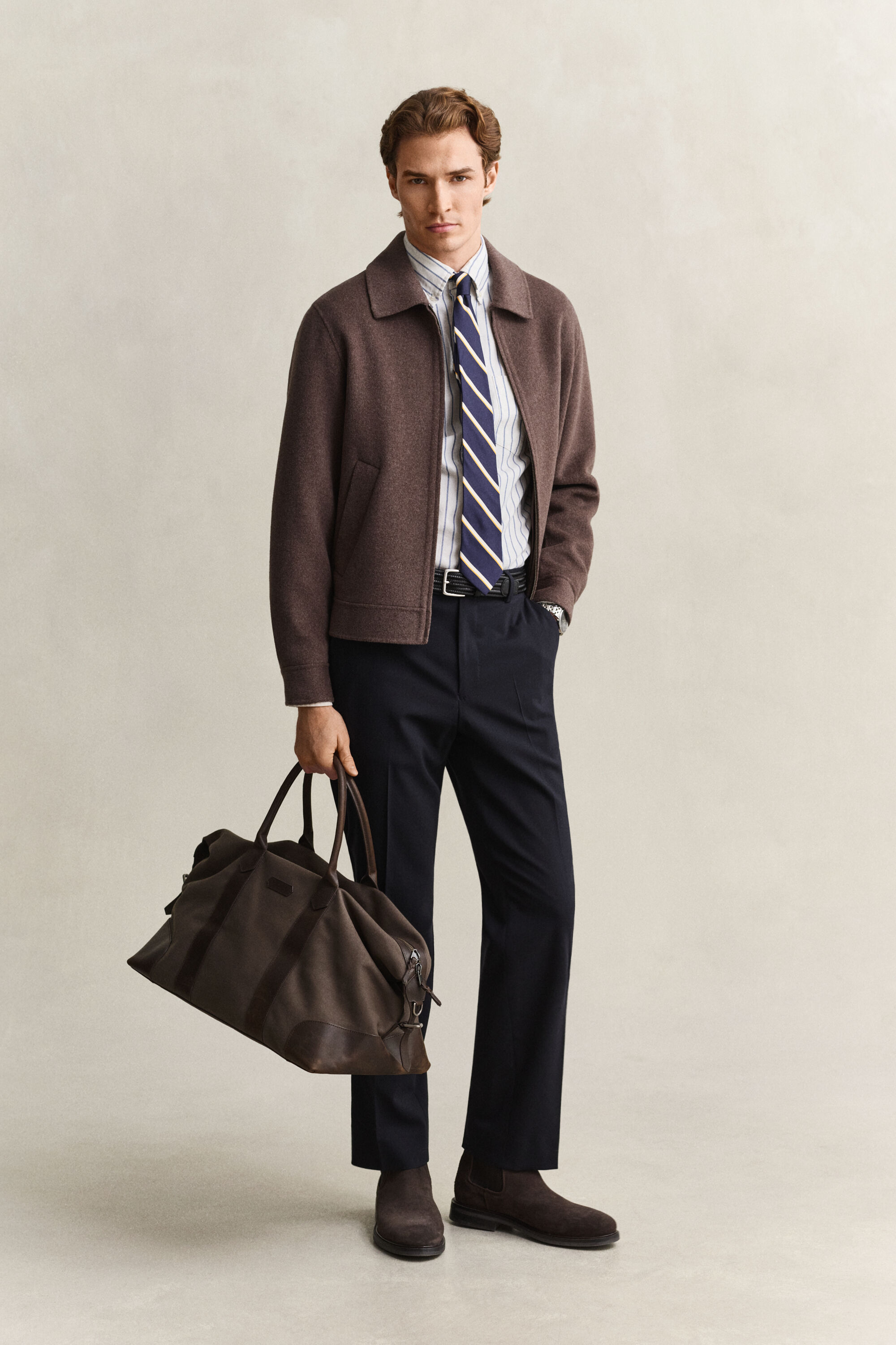 Chemise en coton Oxford classique à rayures