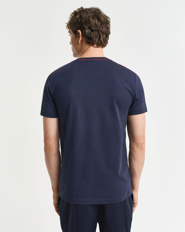 T-shirt contrastant Logo