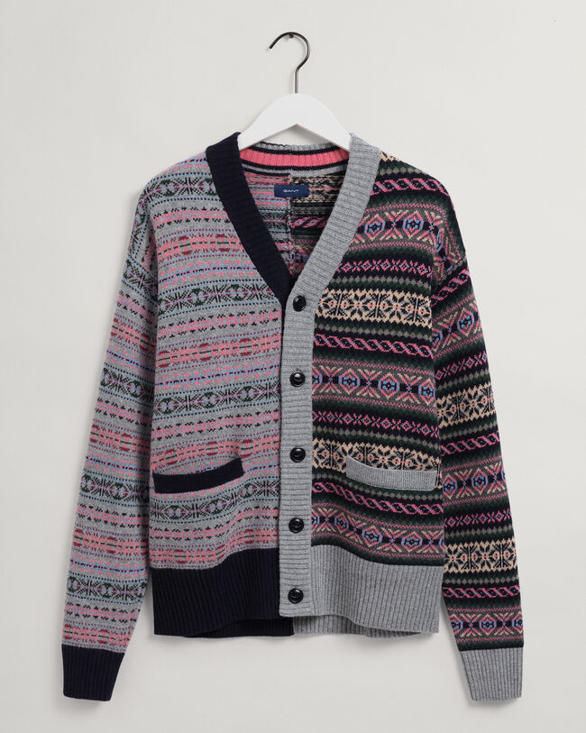 Cardigan à motif Fair Isle REMAKE
