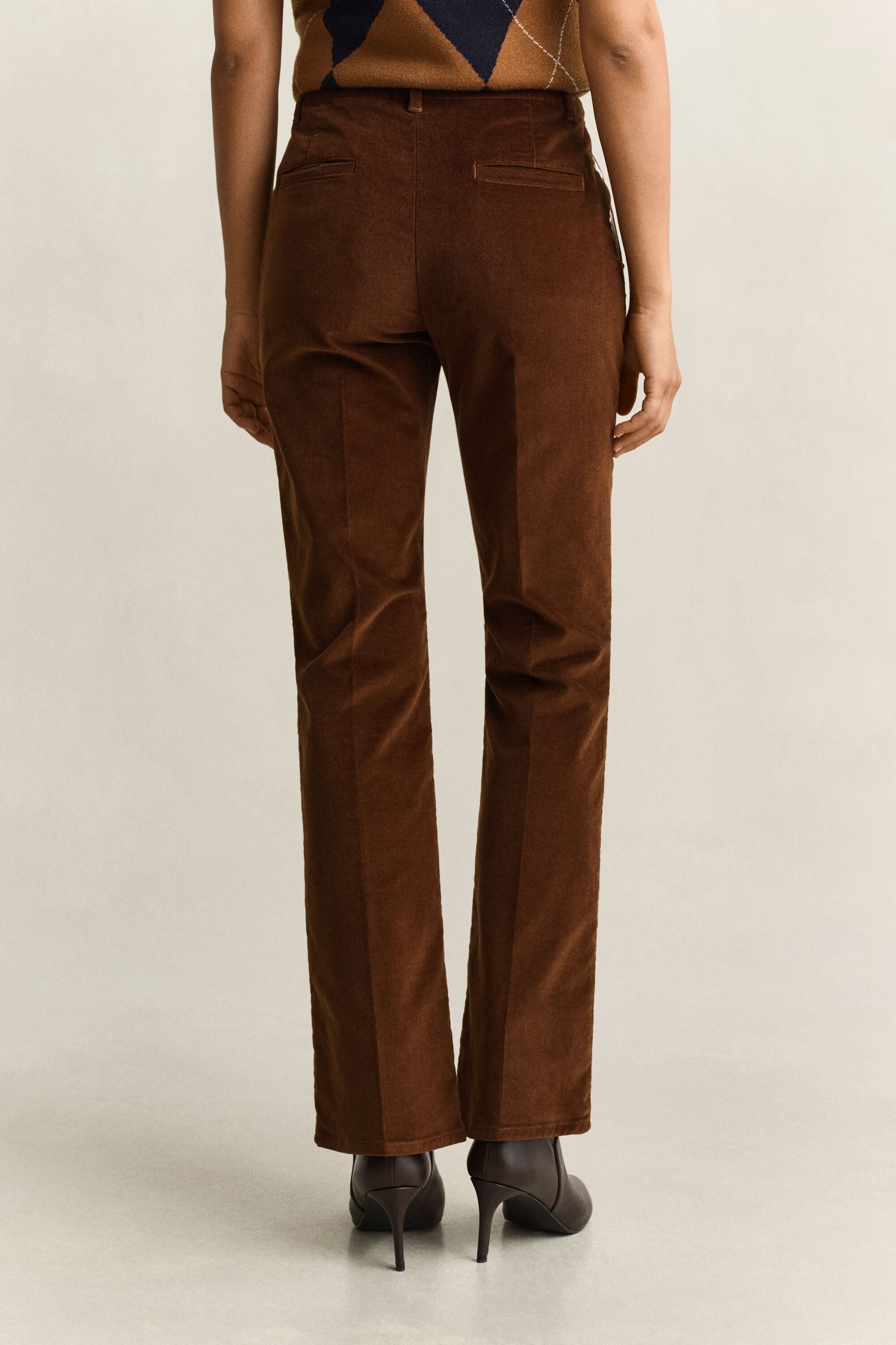 Pantalon évasé en velours