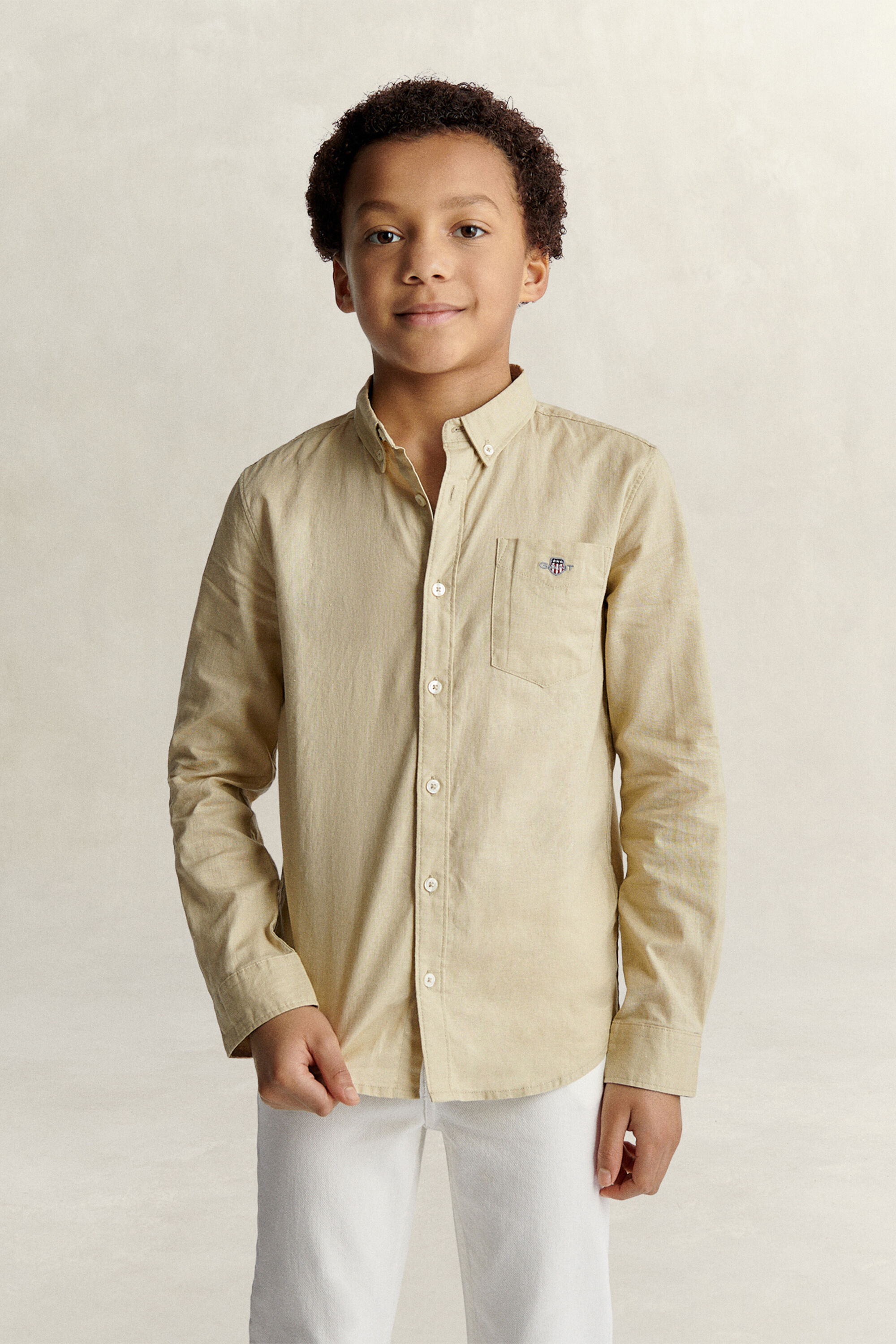 Chemise en lin mélangé Ado Garçon