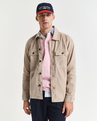 Surchemise coupe regular en coton et lin