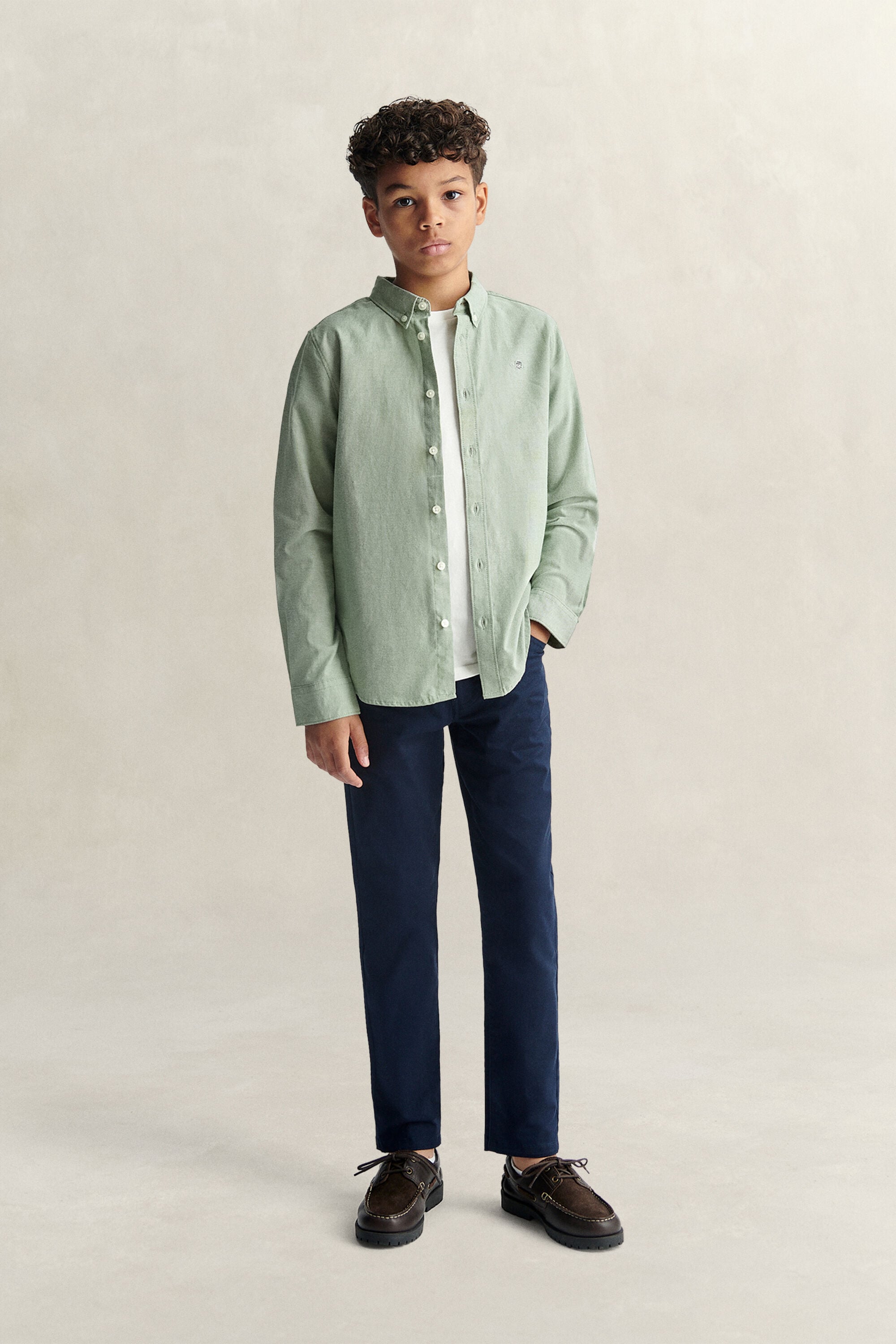 Chemise en coton Oxford Shield Ado Garçon