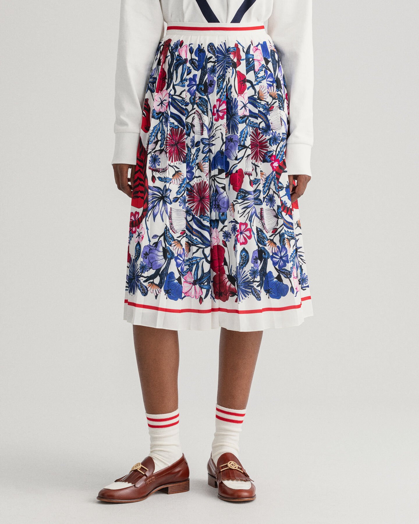 Jupe pliss&eacute;e Tiger Floral