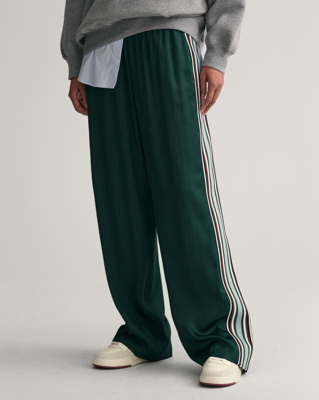 Pantalon relaxed fit à rayures Pull-On