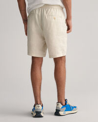 Short en lin avec cordon de serrage