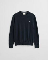 Pull col rond en coton classique