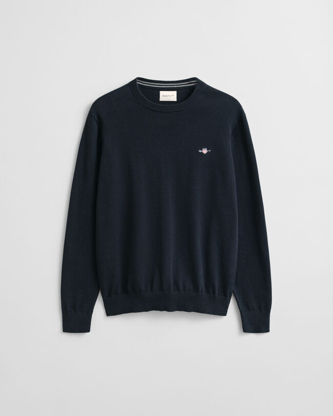 Pull col rond en coton classique