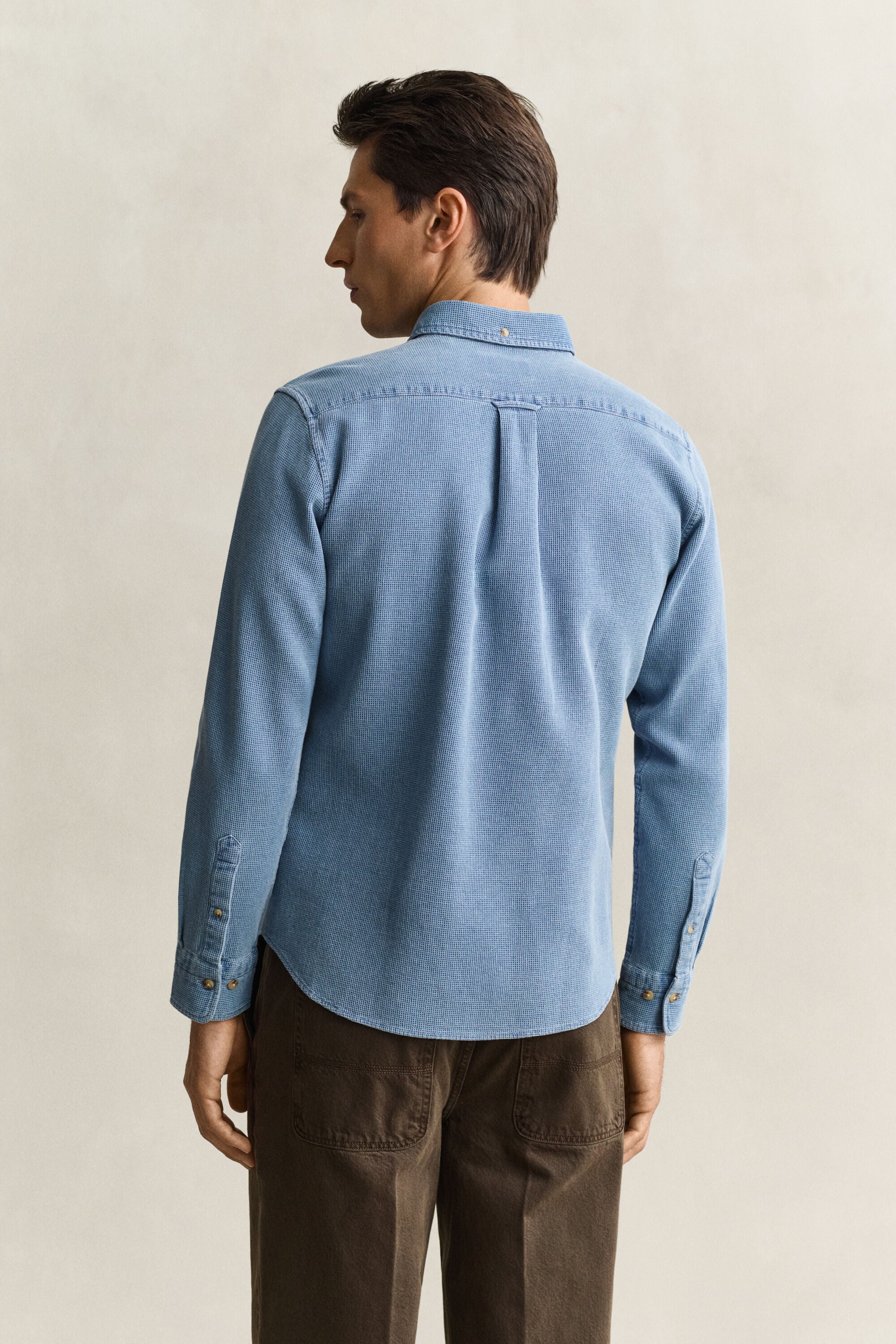 Chemise indigo gaufrée