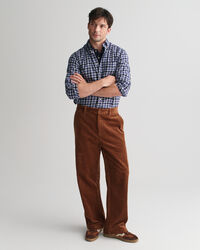 Chemise regular fit en serg&eacute; l&eacute;ger &agrave; carreaux