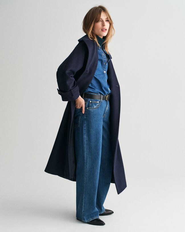 Trench-coat en laine