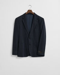 Veste blazer coupe slim en jersey piqué bicolore