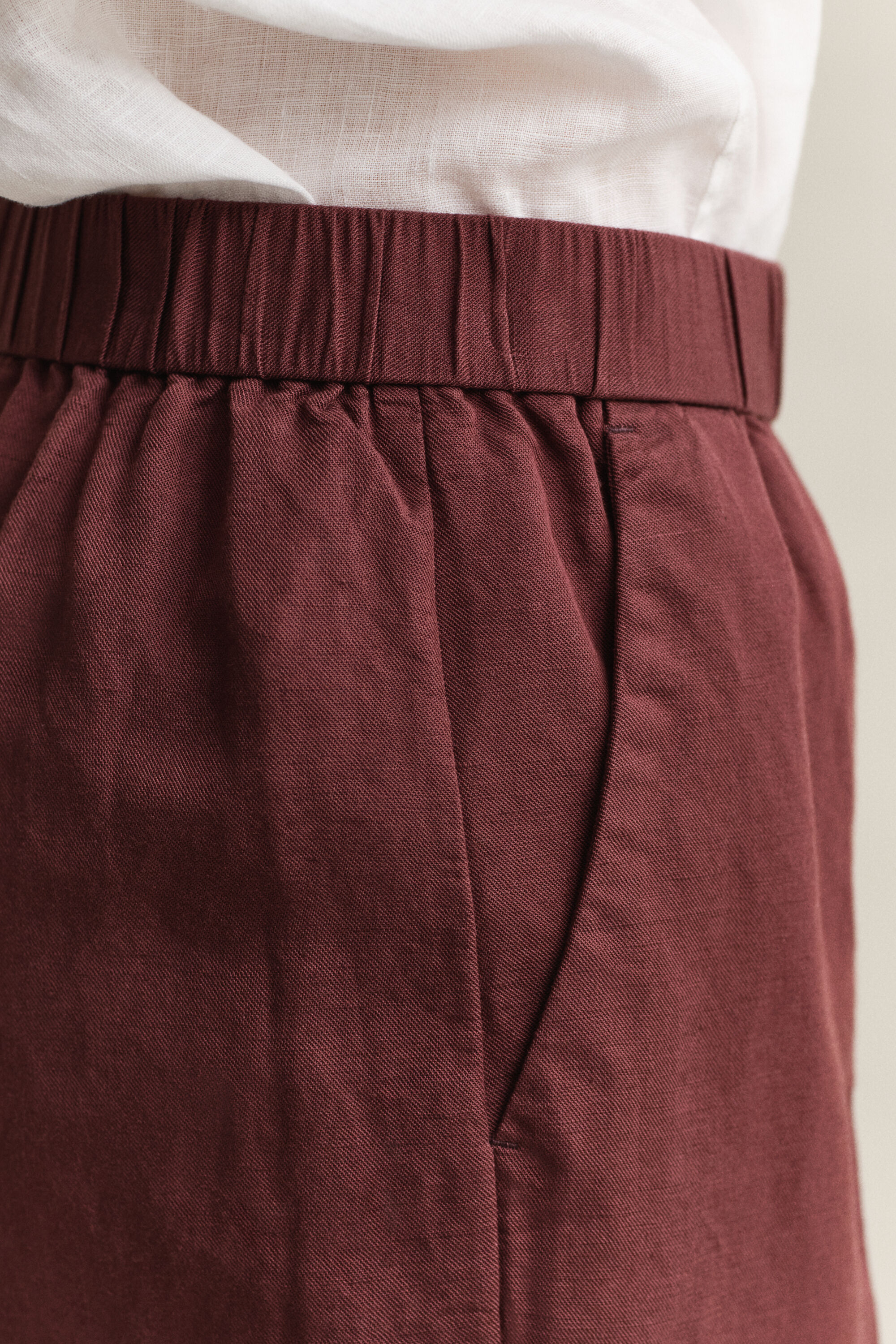 Short en lin mélangé