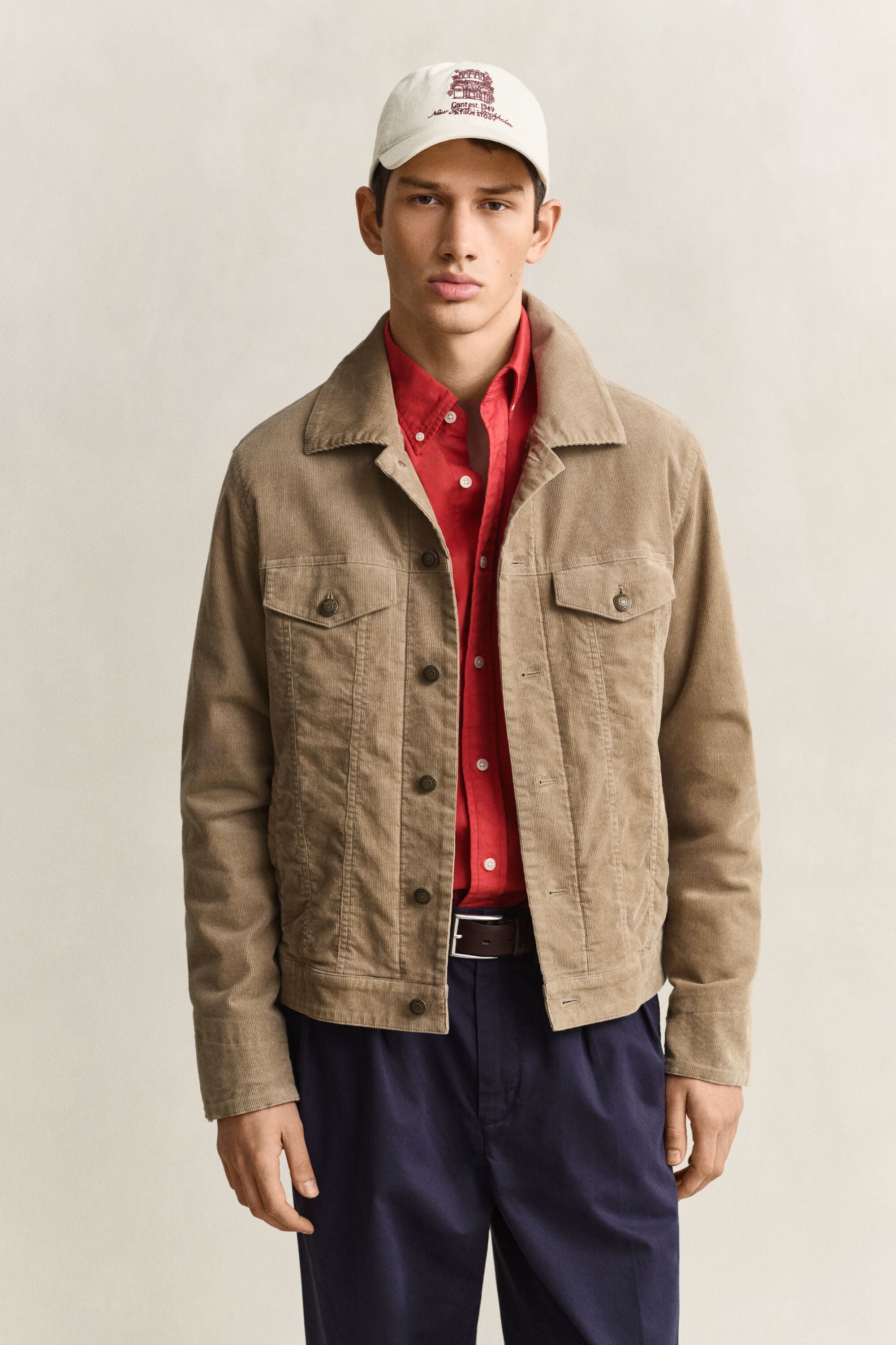 Veste trucker en velours côtelé