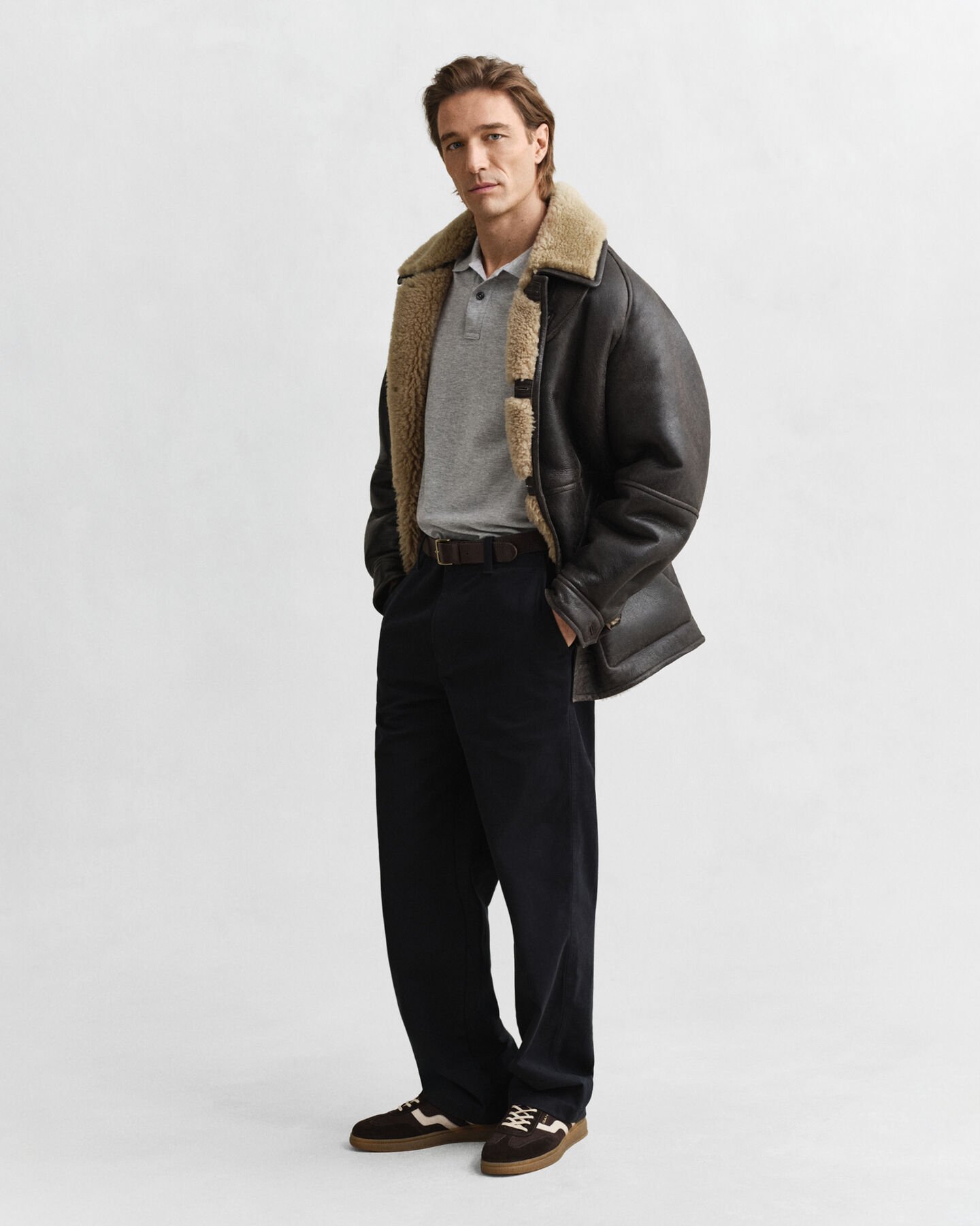 Polo coupe regular en coton piqué Shield